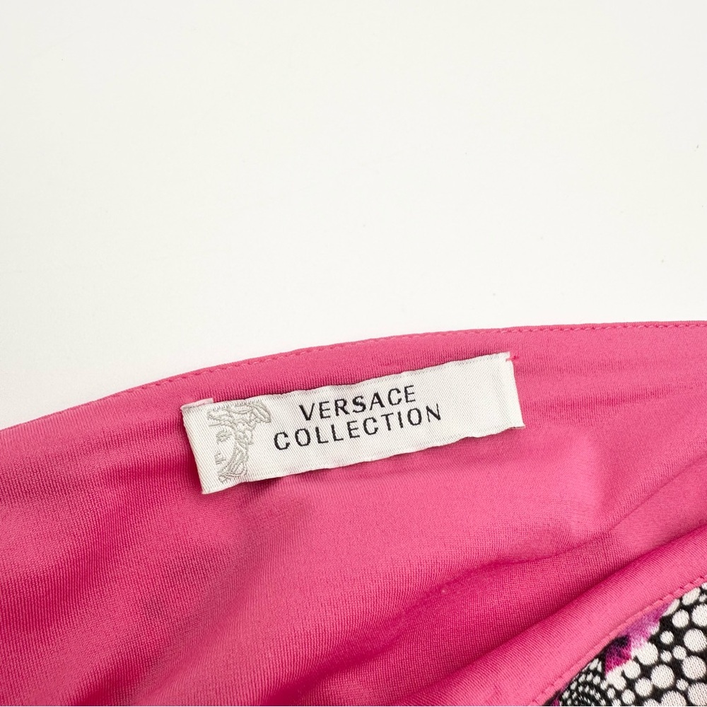 Versace Collection Pink Patterned Stretch Mini Dr… - image 4